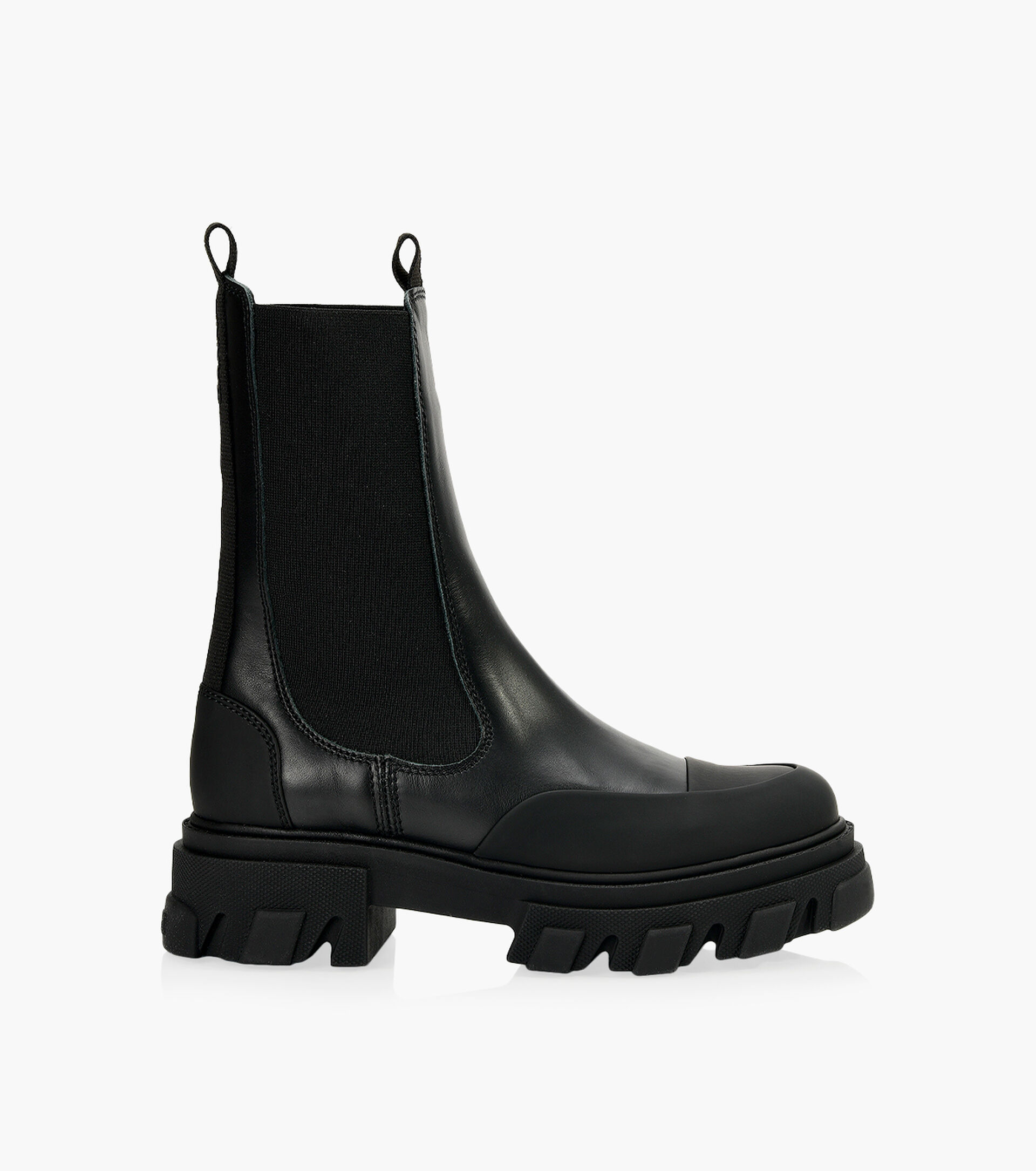 GANNI MID CHELSEA BOOT - Black Leather | Browns Shoes