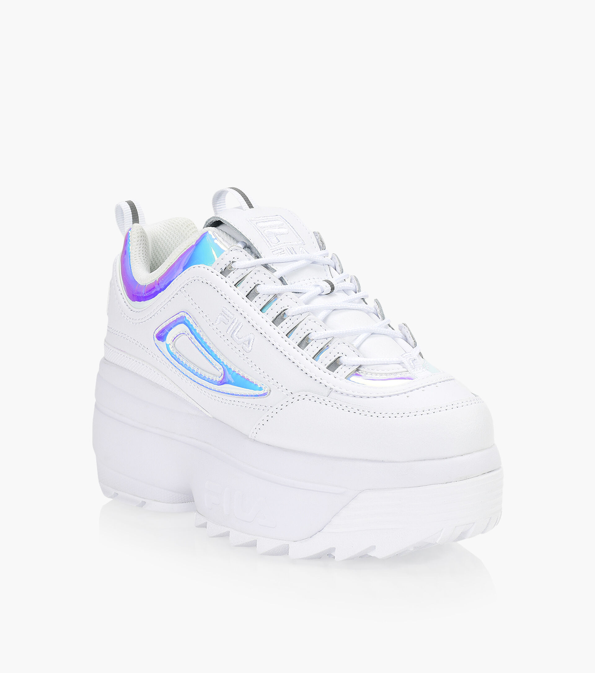 FILA DISRUPTOR 2 WEDGE IRIDESCENT - White Leather | Browns Shoes