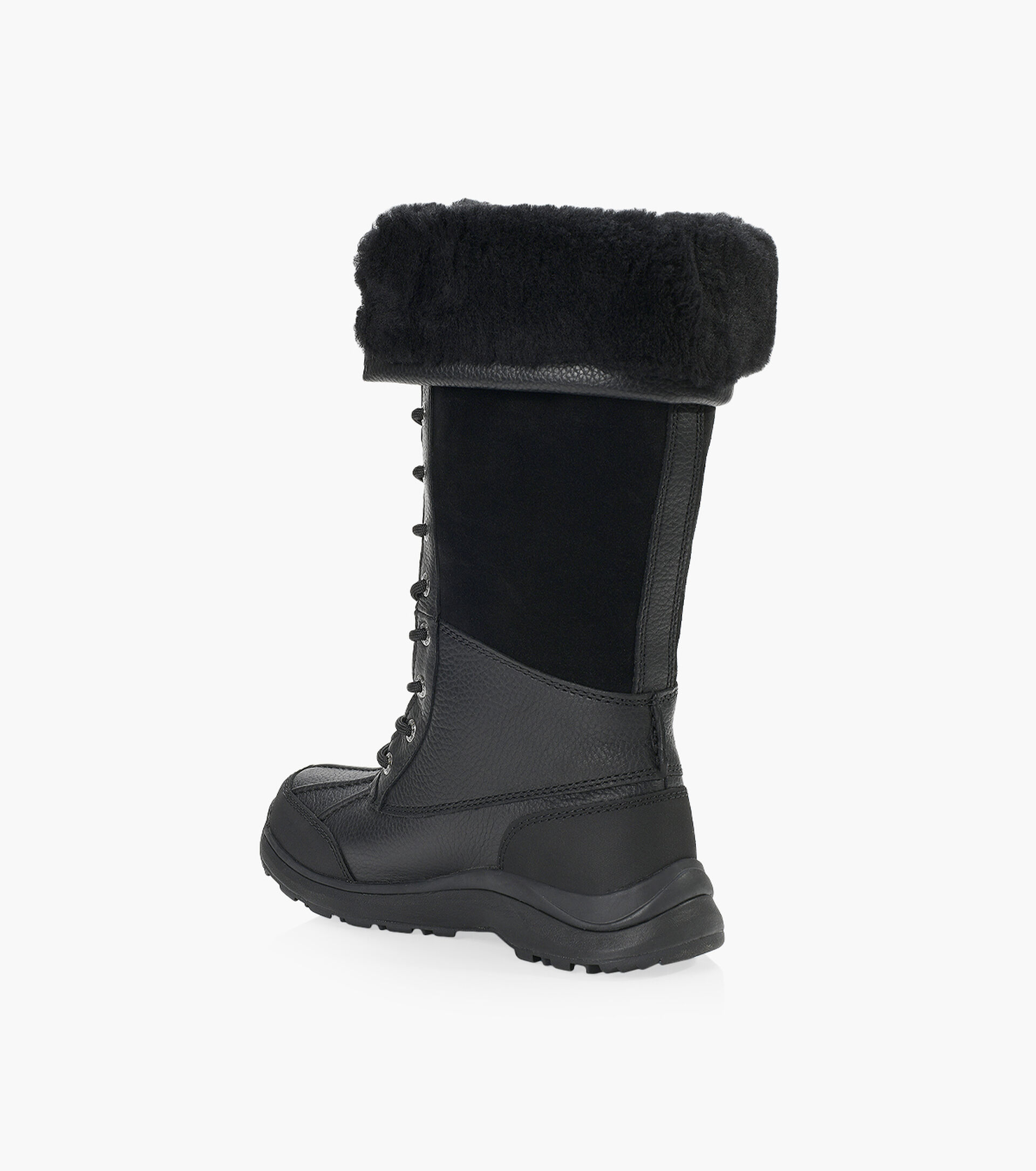UGG ADIRONDACK III TALL BOOT - Black Leather | Browns Shoes