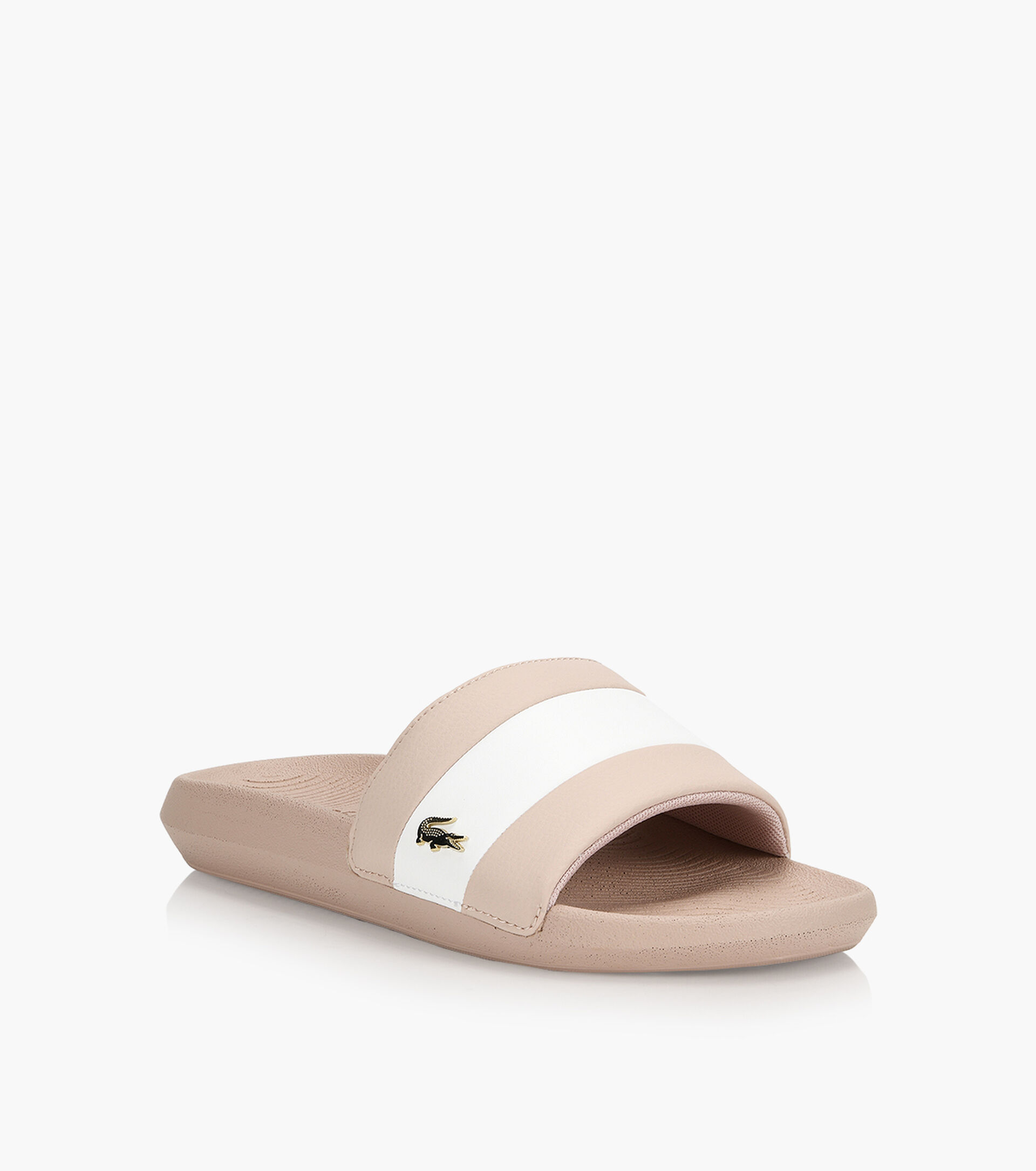 LACOSTE CROCO SLIDE - Pink Synthetic | Browns Shoes