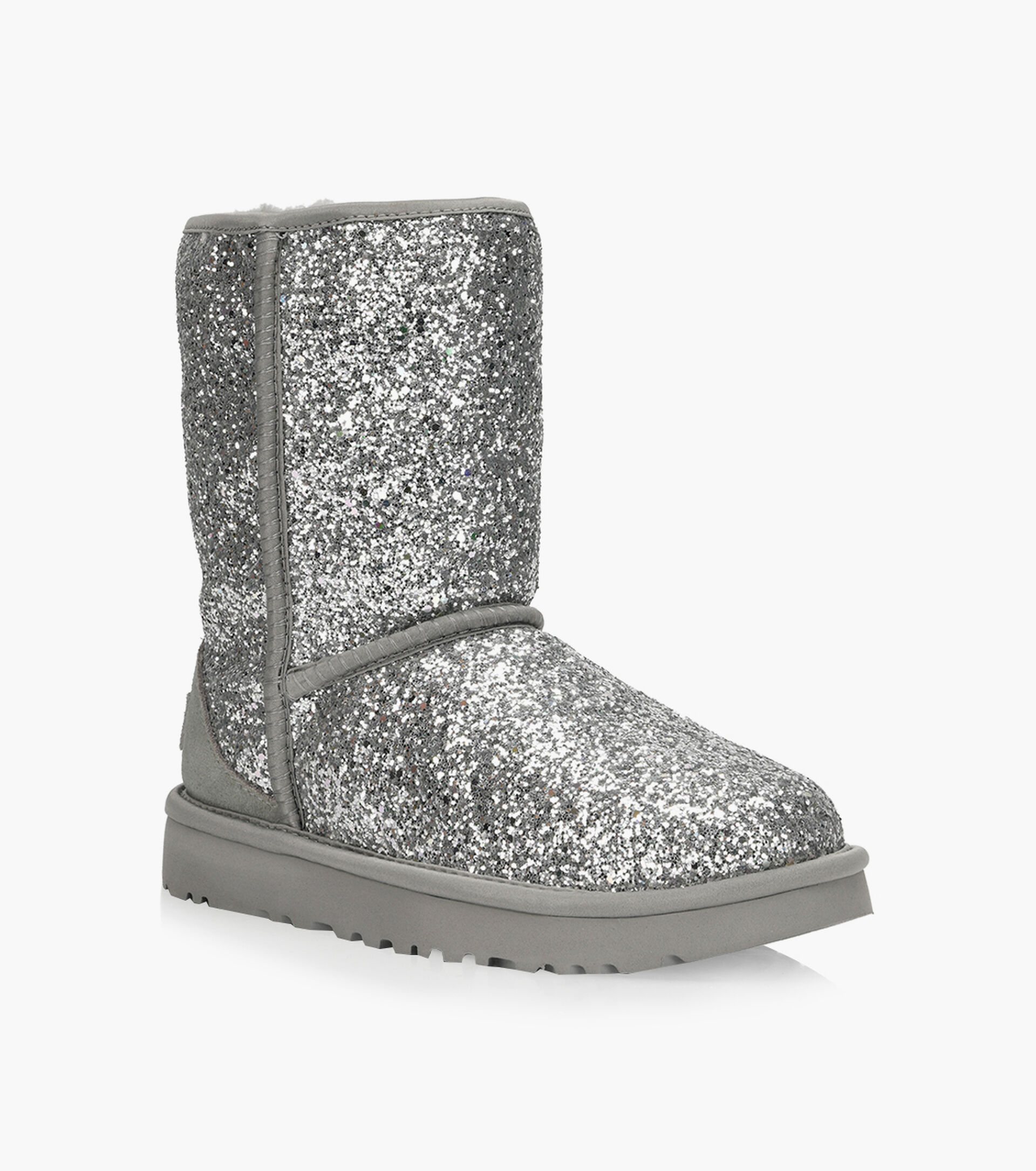 UGG CLASSIC SHORT COSMOS - Silver Glitter | Browns Shoes